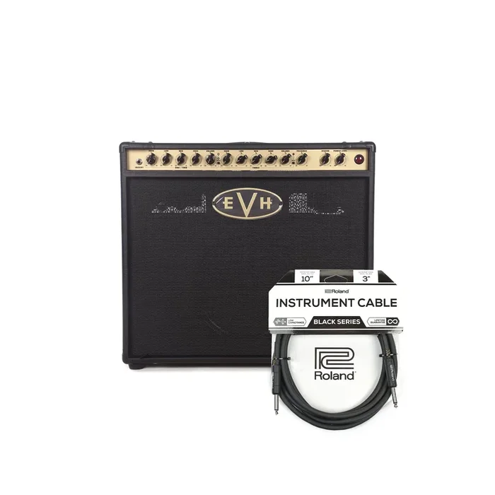 EVH 5150III 1×12 Combo Black 50W EL34 120V Cable Bundle
