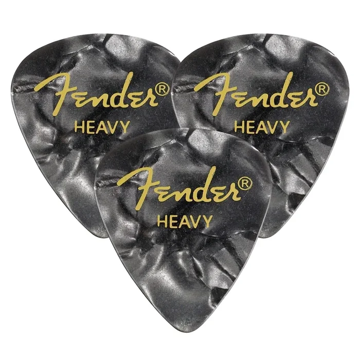 Fender 351 Pick Pack Black MOTO Heavy 3 Pack (36) Bundle