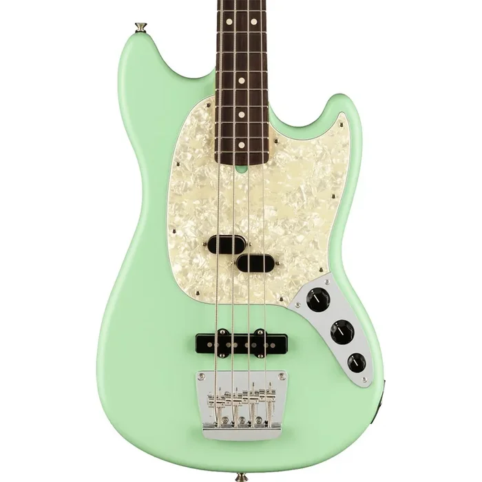 Fender American Performer Mustang Bass – Satin Surf Green – Rosewood Fretboard
