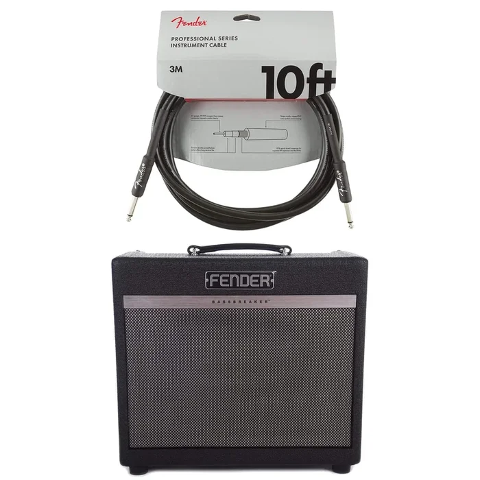 Fender Bassbreaker 15 Midnight Oil FSR Limited Edition w/Celestion Greenback G12M Cable Bundle