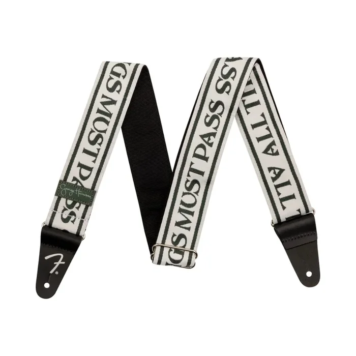 Fender George Harrison All Things Must Pass Logo Strap, White/Black, 2″