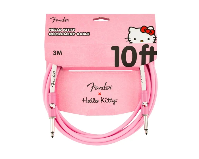 Fender Hello Kitty 10′ Instrument Cable – Pink