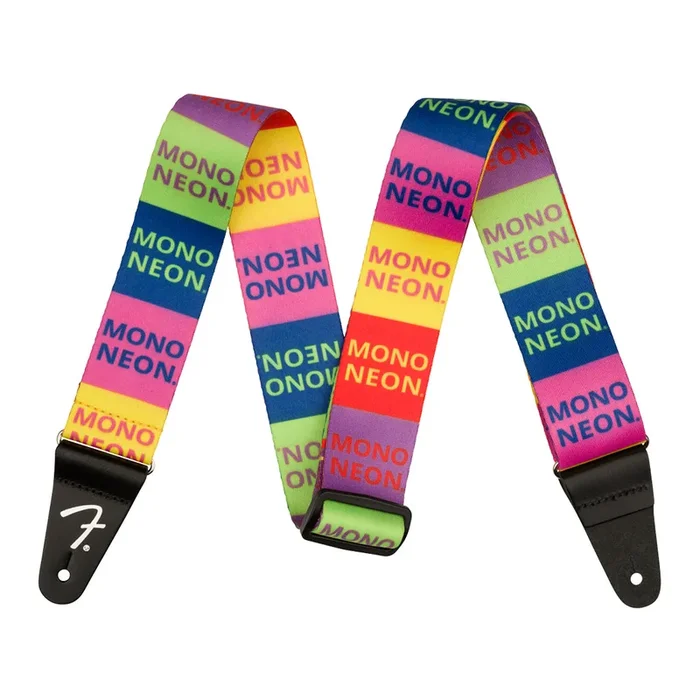 Fender MonoNeon Logo Strap, Multi-Color, 2″