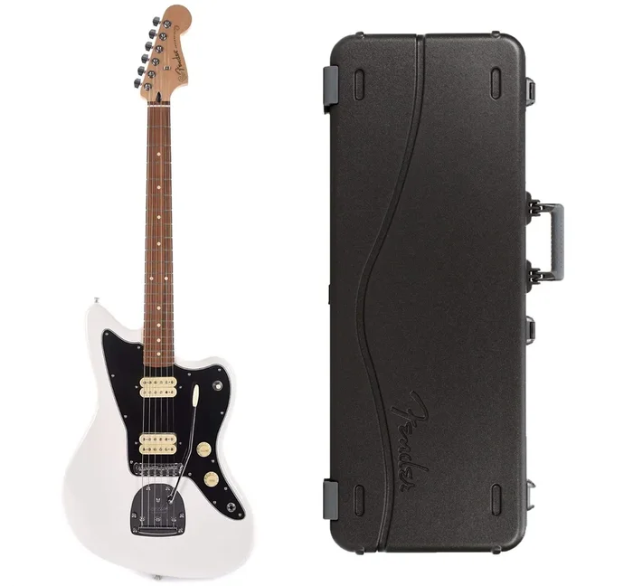 Fender Player Jazzmaster Polar White Bundle w/Fender Molded Hardshell Case