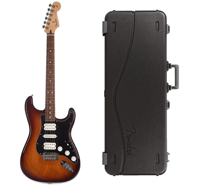 Fender Player Stratocaster HSH Tobacco Sunburst Bundle w/Fender Molded Hardshell Case