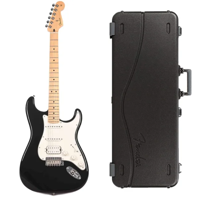 Fender Player Stratocaster HSS Black Bundle w/Fender Molded Hardshell Case