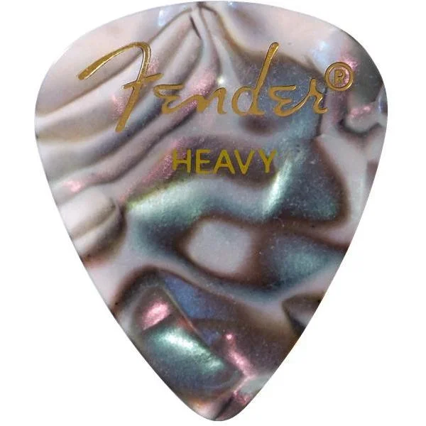 Fender Premium Celluloid 351 Shape Picks | Heavy | Abalone | 12-Pack
