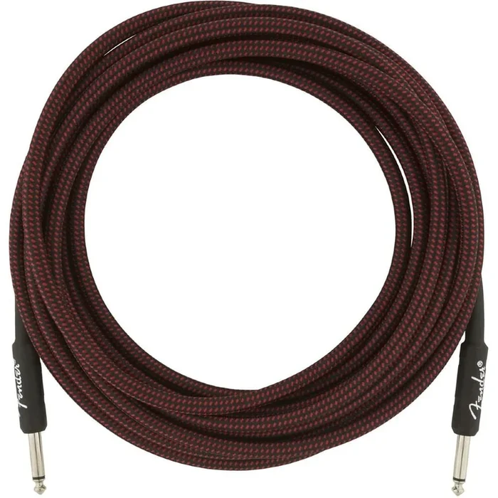 Fender Professional Series 0990820067 18.6ft Instrument Cable – Red Tweed