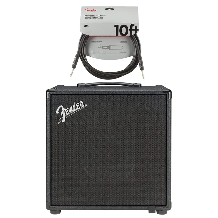 Fender Rumble Studio 40 1×10 Combo Black Cable Bundle