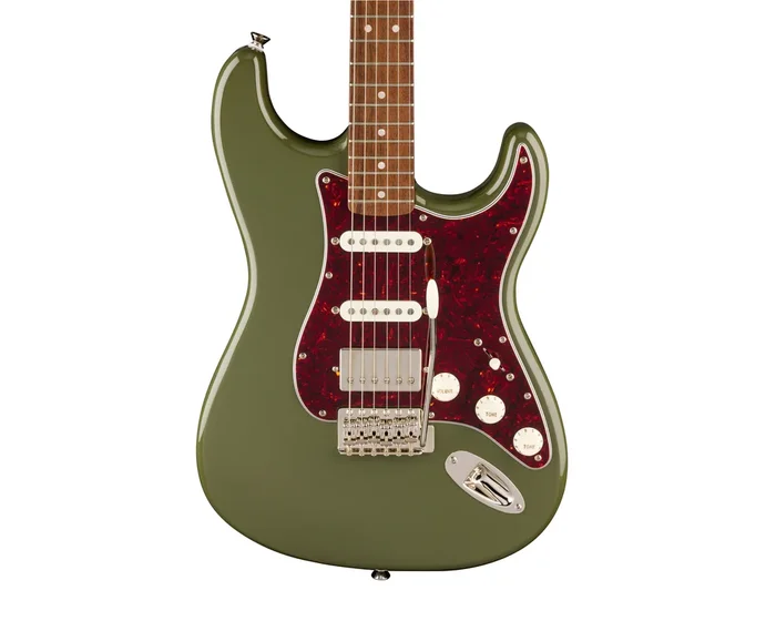 Fender Squier FSR Classic Vibe 60s Stratocaster HSS – Antique Olive w/Matching Headstock