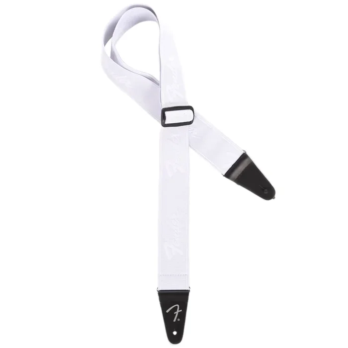Fender Weightless Running Logo Strap White Out