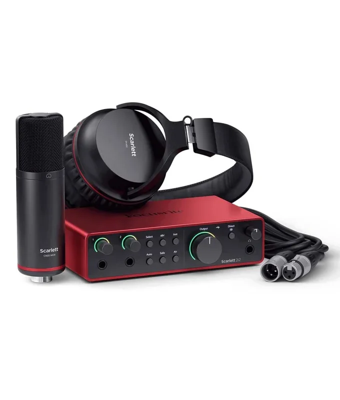 Focusrite Scarlett 2i2 Studio Audio Interface Bundle – 4th Generation
