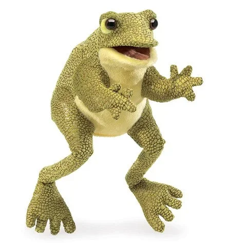 Folkmanis funny frog puppet