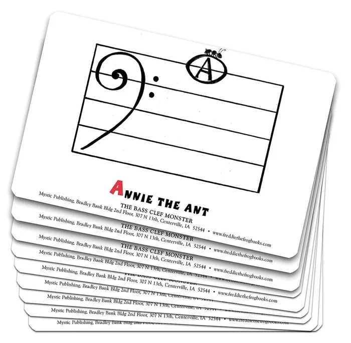 Freddie the Frog Bass Clef Flash cards