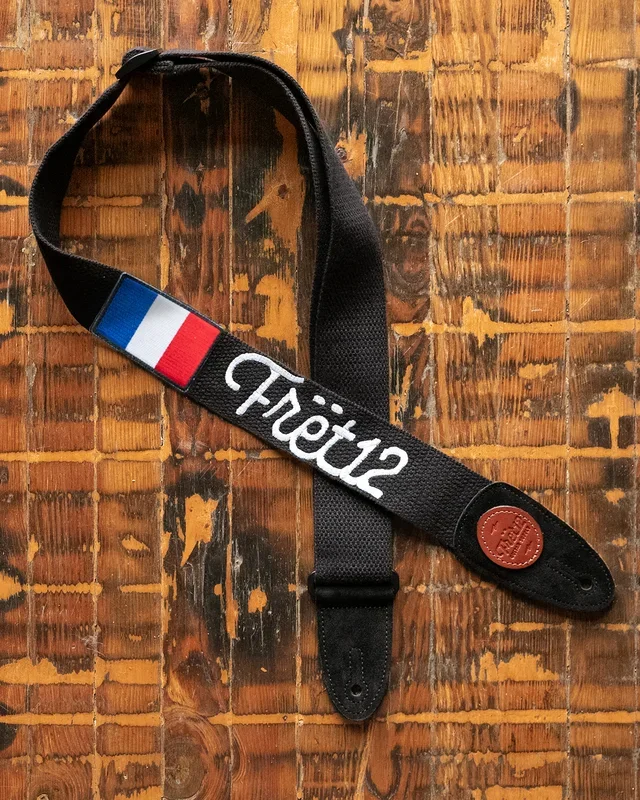 FRET12 FRANCE FLAG GUITAR STRAP – SCRIPT LOGO
