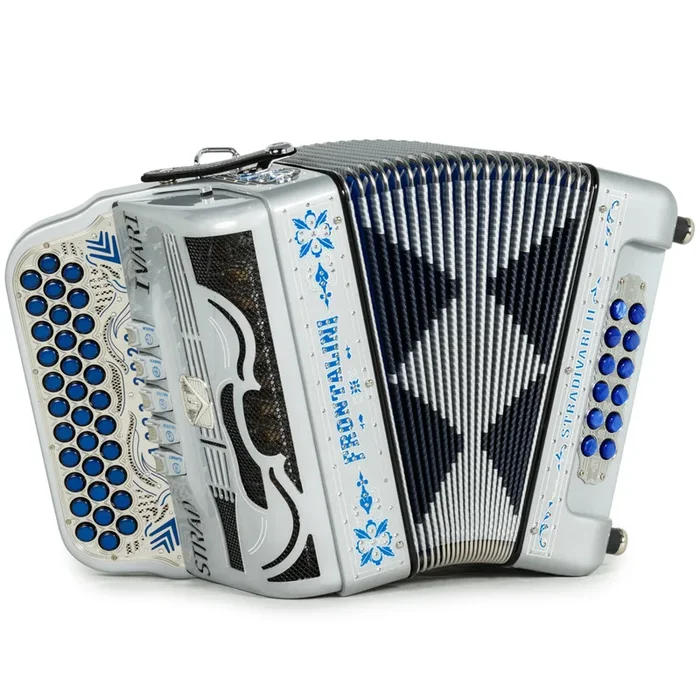 Frontalini Stradivari II 5 Switch EAD Accordion in Gray with Blue