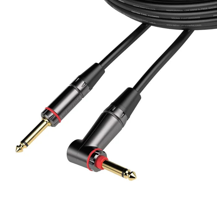 Gator CableWorks Headliner Series 30 Foot Straight to Right Angle Quiet Instrument Cable