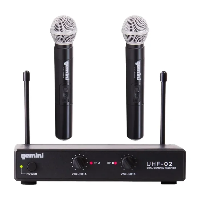 Gemini UHF-02M 2-Channel Wireless Handheld Mic