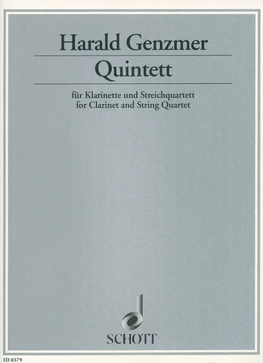 Genzmer, Harald: Quintett for clarinet and string quartet (score & parts)
