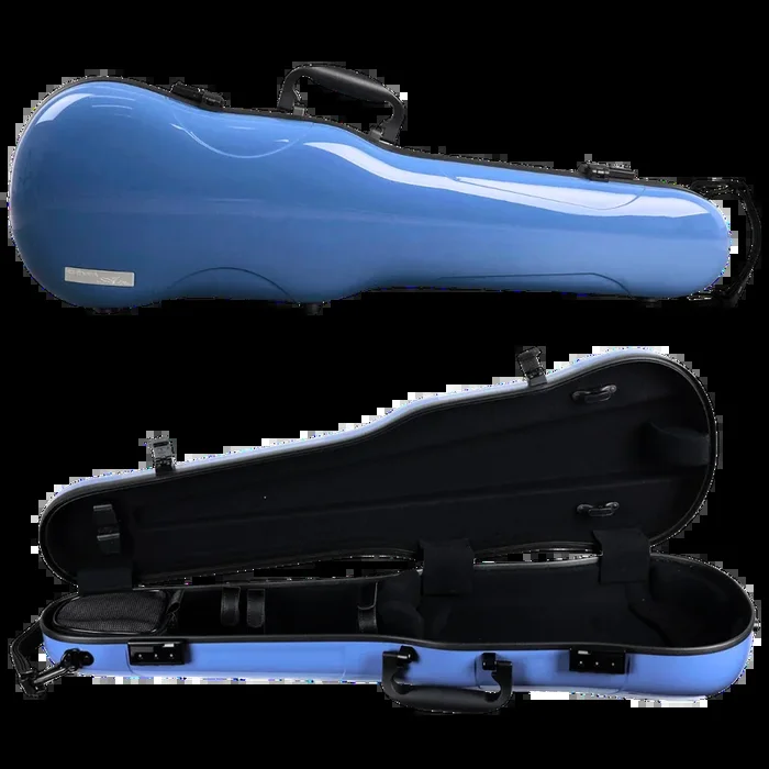 GEWA Air 1.7 Shaped Violin Case 4/4 Blue Gloss with Subway Handle