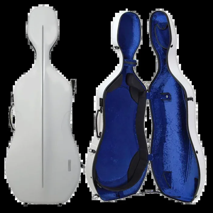 GEWA Air 3.9 Cello Case White Gloss with Blue Interior