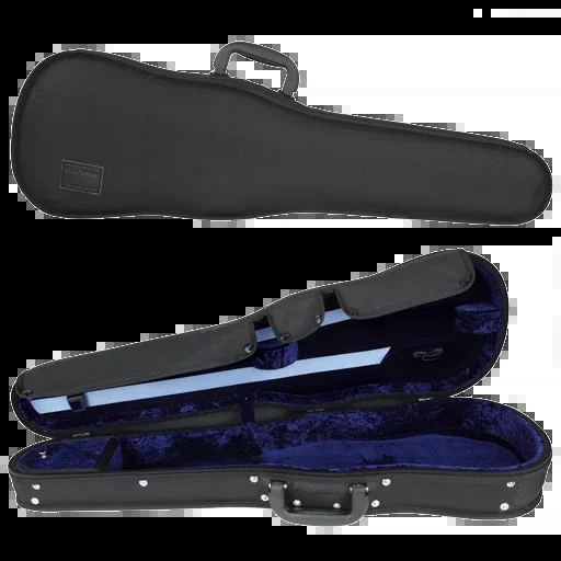 GEWA Liuteria Concerto Shaped Violin Case 3/4 Black with Blue Interior