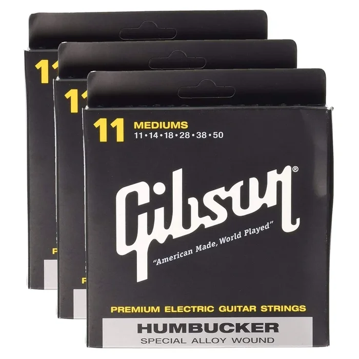 Gibson Gear Special Alloy Humbucker Electric Guitar Strings Medium Light 11-50 (3 Pack Bundle)