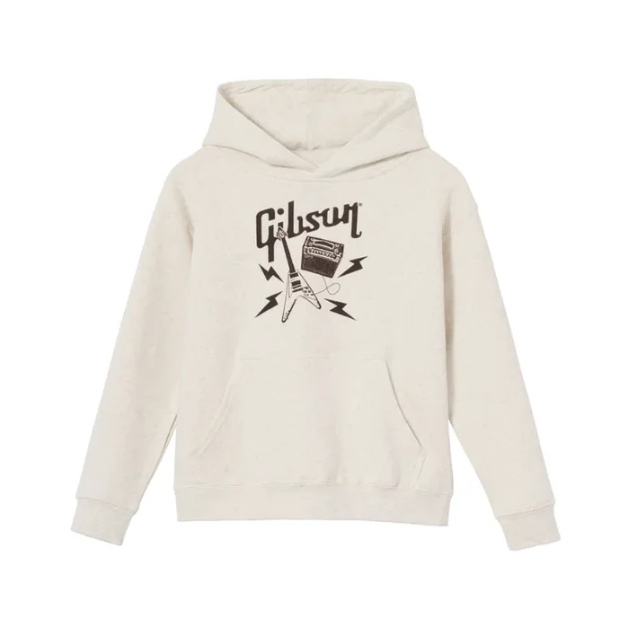 Gibson Kid’s Flying V Pullover Hoodie – Cream XL