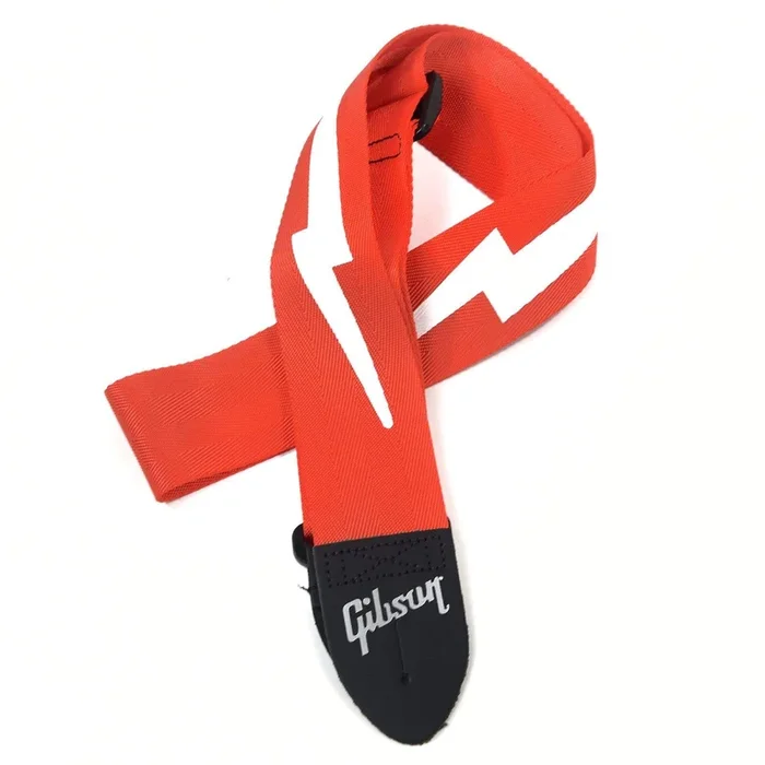 Gibson Lightning Bolt 2″ Safety Strap – Ferrari Red