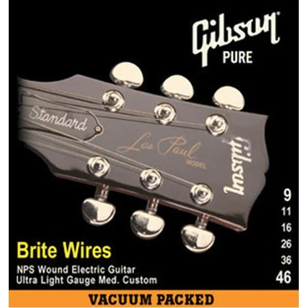 Gibson SEG-700ULMC Electric Guitar Strings Brite Wires – 0.009-0.046