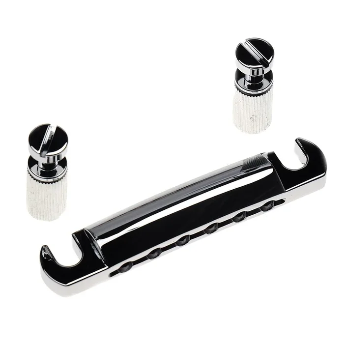 Gibson Stop Bar Tailpiece w/Studs & Inserts – Chrome