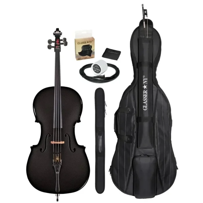 Glasser AE Acoustic-Electric Carbon Composite 4/4 Cello Outfit