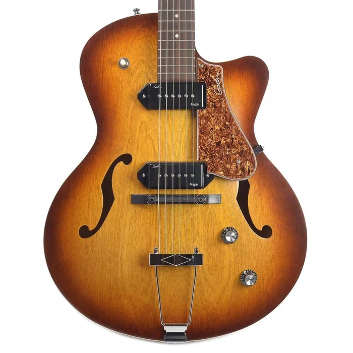 Godin 5th Avenue CW Kingpin II Archtop Cutaway Cognac Burst w/TRIC Case