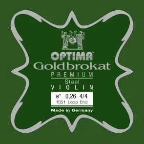 Goldbrokat Premium Violin E String – Medium Gauge (.26) – Loop (Plain Steel)