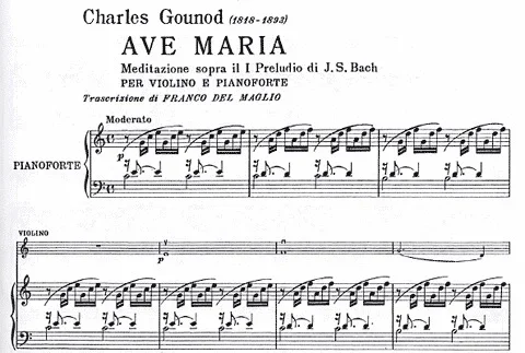 Gounod, C. (Bach): Ave Maria (violin, and piano)