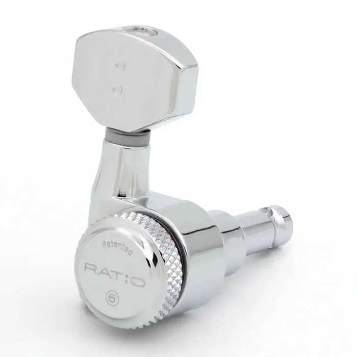 Graph Tech 6-in-line Staggered Electric Locking Machine Heads | Chrome