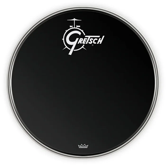 Gretsch 22″ Ebony Bass Drumhead w/Center Logo