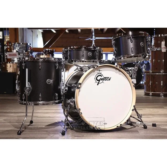 Gretsch Brooklyn 4pc Drum Set Satin Black Metallic