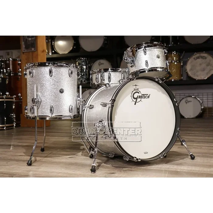 Gretsch Brooklyn 4pc Drum Set Silver Sparkle