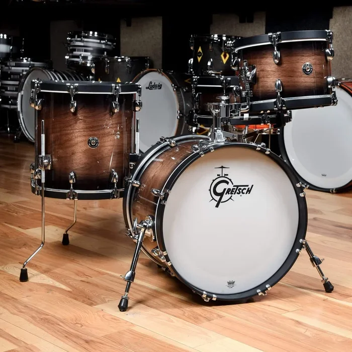 Gretsch Catalina Special Edition 12/14/18/5×14 4pc. Drum Kit Walnut Burst w/Wood Hoops
