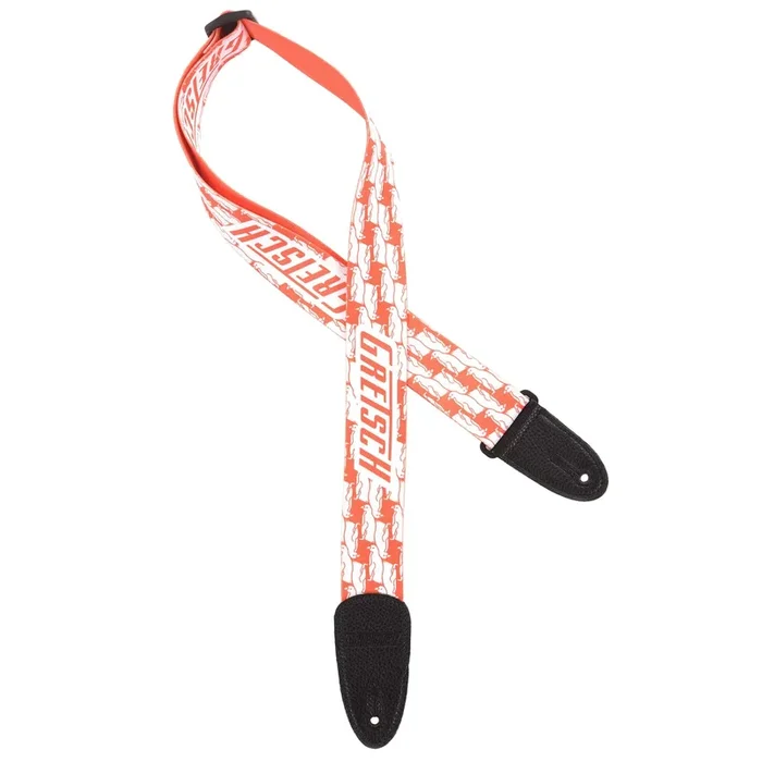 Gretsch Double Penguin Orange/White Strap
