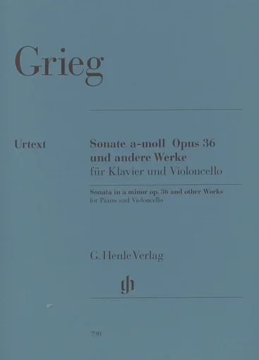 Grieg, E. (Steen-Nokleberg, ed.): Sonata in A Minor, Op.36, urtext (cello & piano)