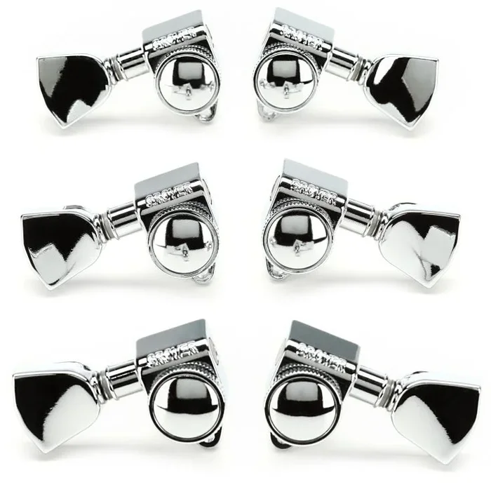 Grover 502CK Roto-Grip Locking Rotomatic Tuners – 3+3 Chrome with Keystone Buttons