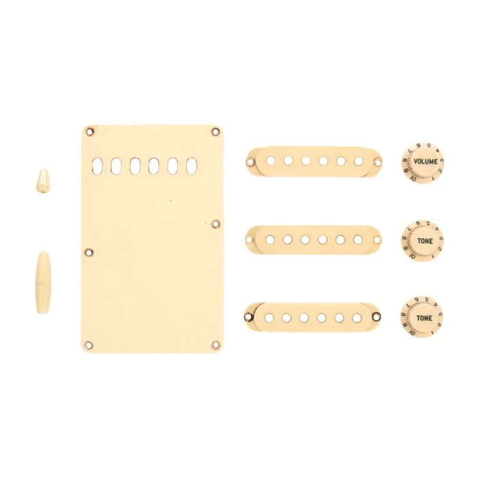 GuitarSlinger Strat Aged Accessory Set Worn White