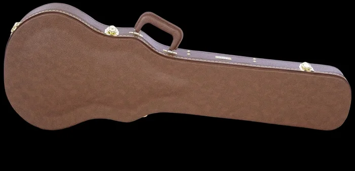 GW-LP-BROWN Deluxe Wood Case for Les Paul and Single Cutaway Electric Guitars