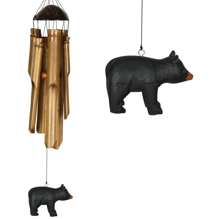 Half Coconut Bamboo Chime – Medium, Bear