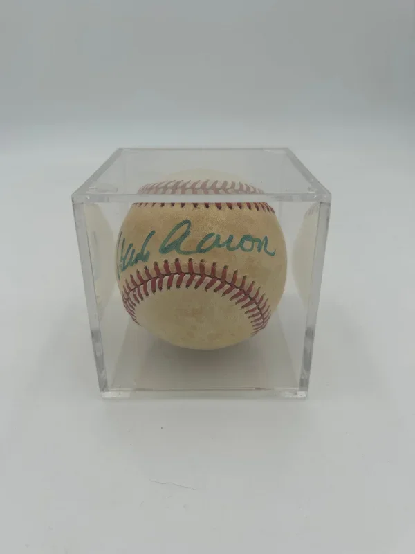 Hank Aaron signed ball