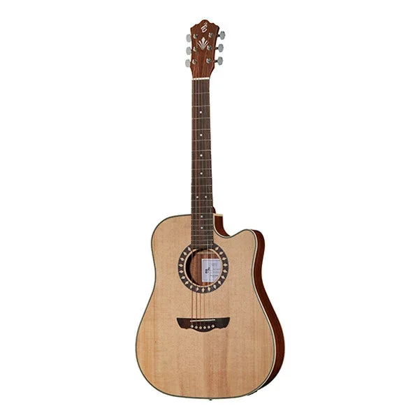 Harley Benton CLD-1048SCE Dreadnought Cutaway Electro Acoustic Guitar – Natural Satin