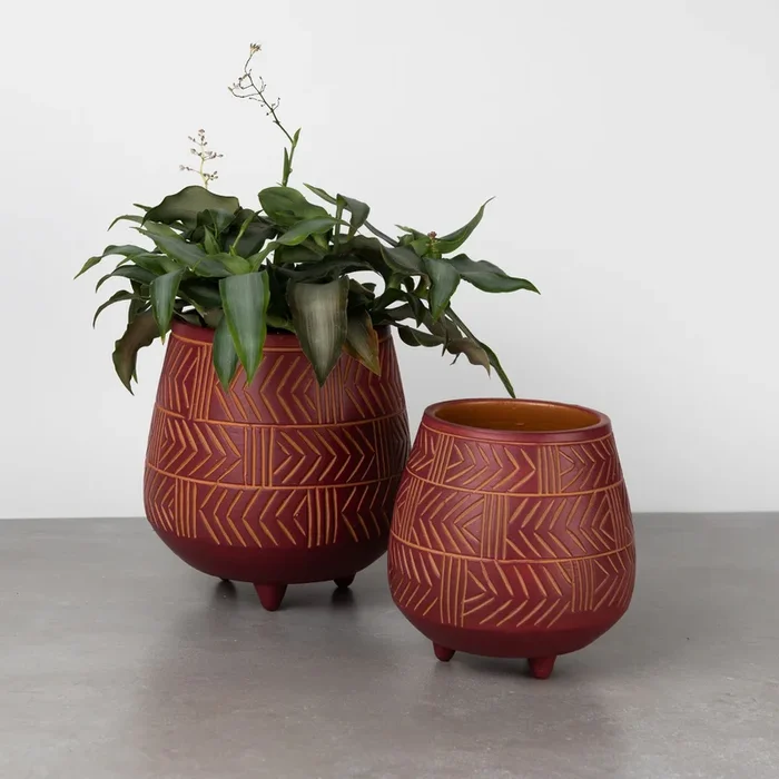 Hattaya Red Terracotta Planter with Feet