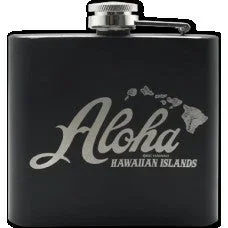 Hawaiian Isles Aloha Flask – Black